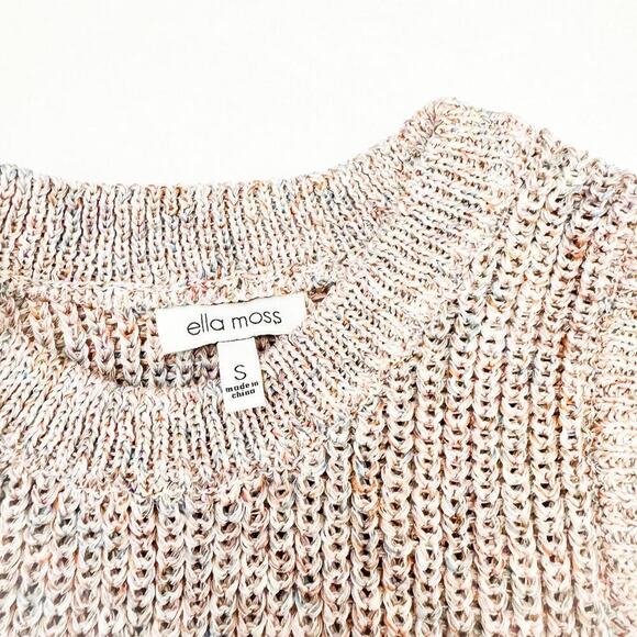 Ella Moss Marge Knit Sleeveless Woven Sweater Size Small Juniors - Picture 3 of 6